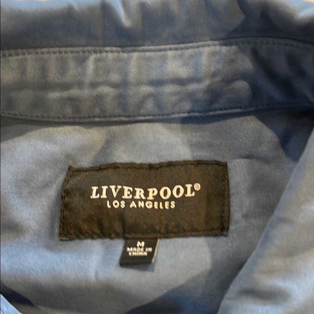 Blue Button-Up Shacket - Picture 2 of 2